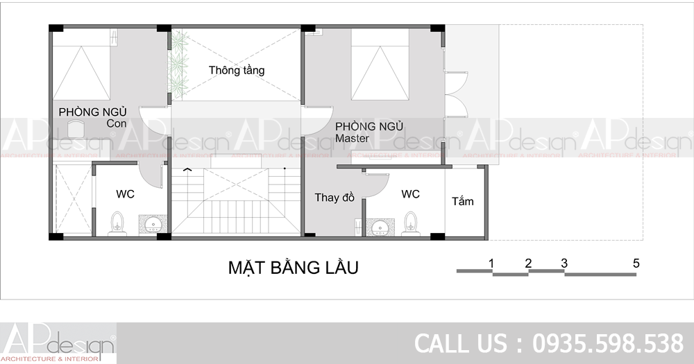 Mặt bằng nhà 6x11 3 tầng