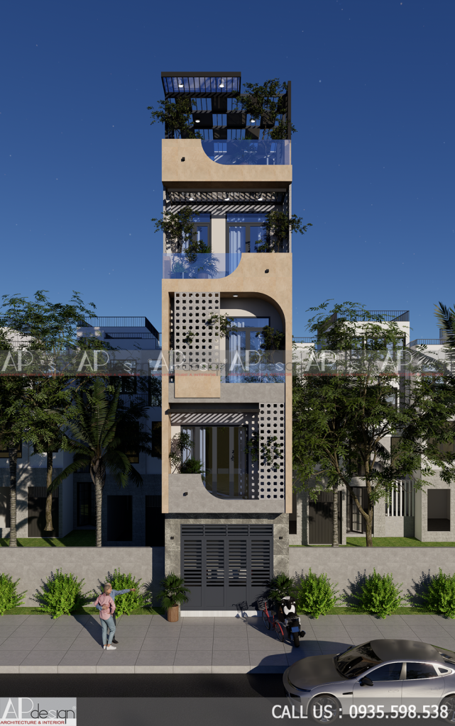 Thiết kế nhà phố 4x13m 4 tầng 4 phòng ngủ Thiết kế nhà phố 4x13m 4 tầng 4 phòng ngủ
