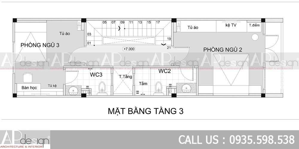 Thiết kế nhà phố 4x13m 4 tầng 4 phòng ngủ Thiết kế nhà phố 4x13m 4 tầng 4 phòng ngủ