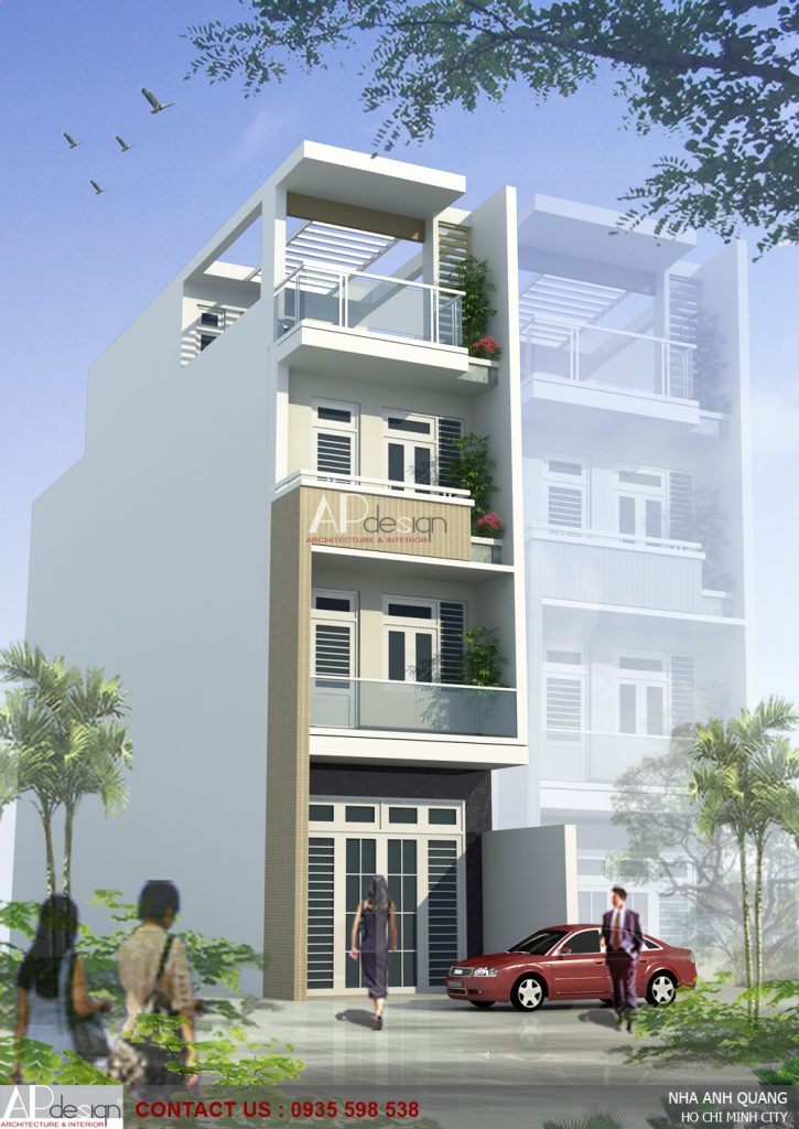 Thiết kế nhà phố anh Quang - Q.Tân Phú