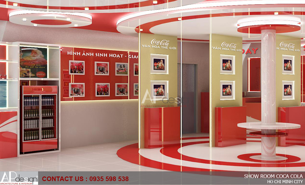 Thiết kế nội thất Showroom Coca Cola