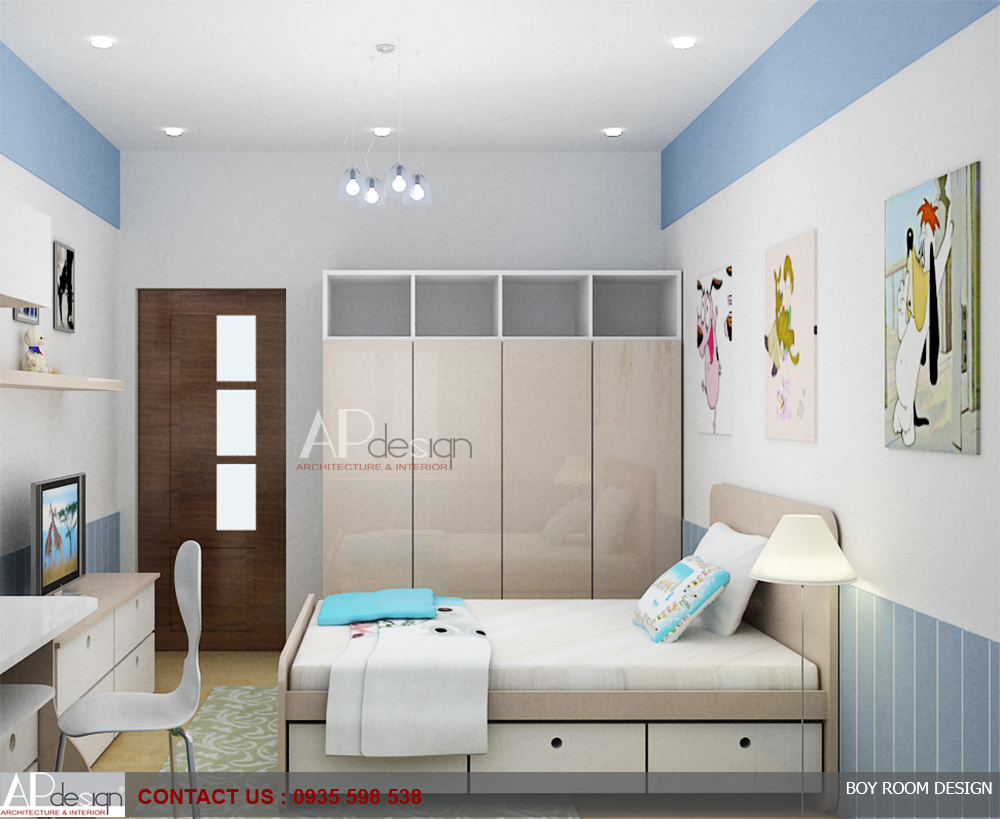 Mẫu thiết kế nội thất phòng ngủ con trai - APDesign