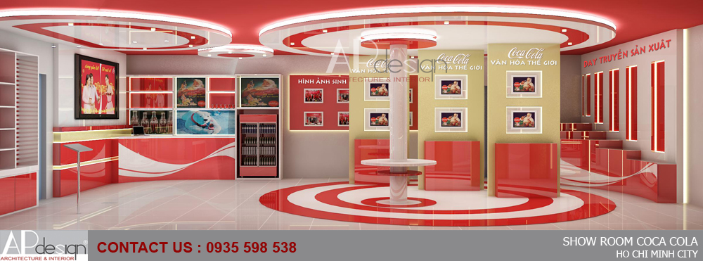 Thiết kế nội thất Showroom Coca Cola