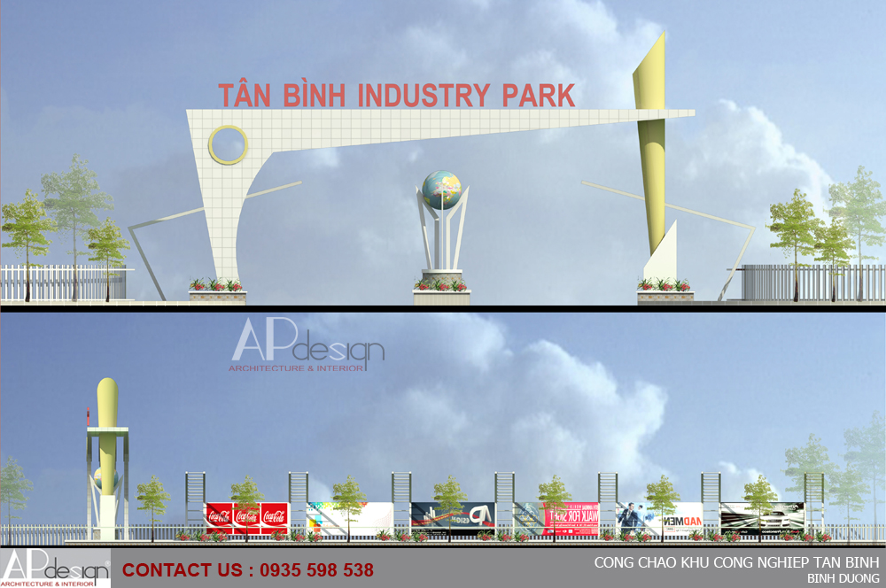 Thiết kế Cổng chào khu công nghiệp Tân Bình