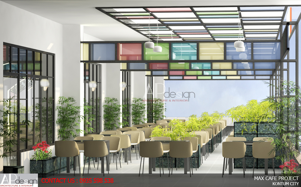 thiết kế nội thất quán cafe