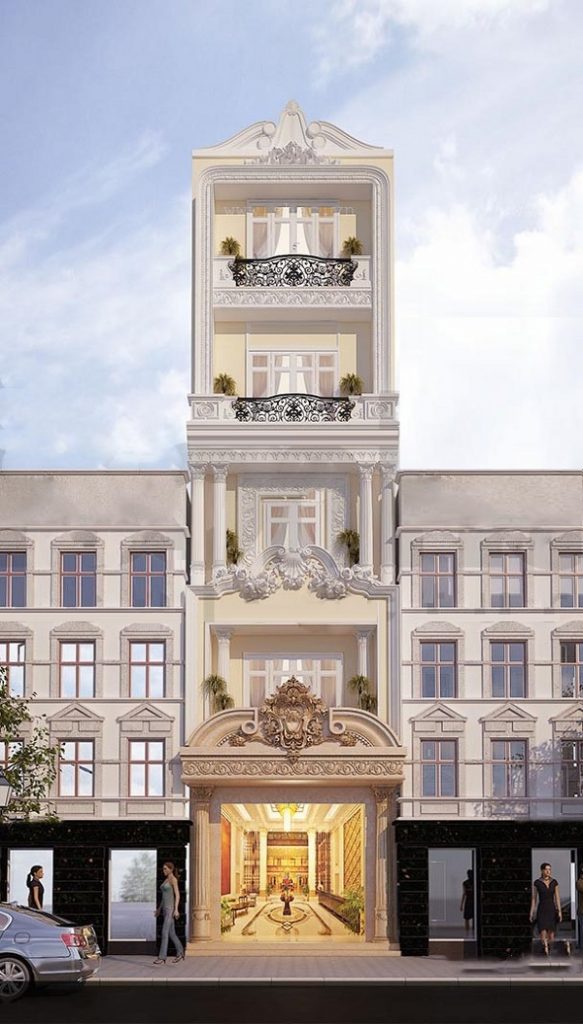 Nhà phố cổ điển 5  tầng